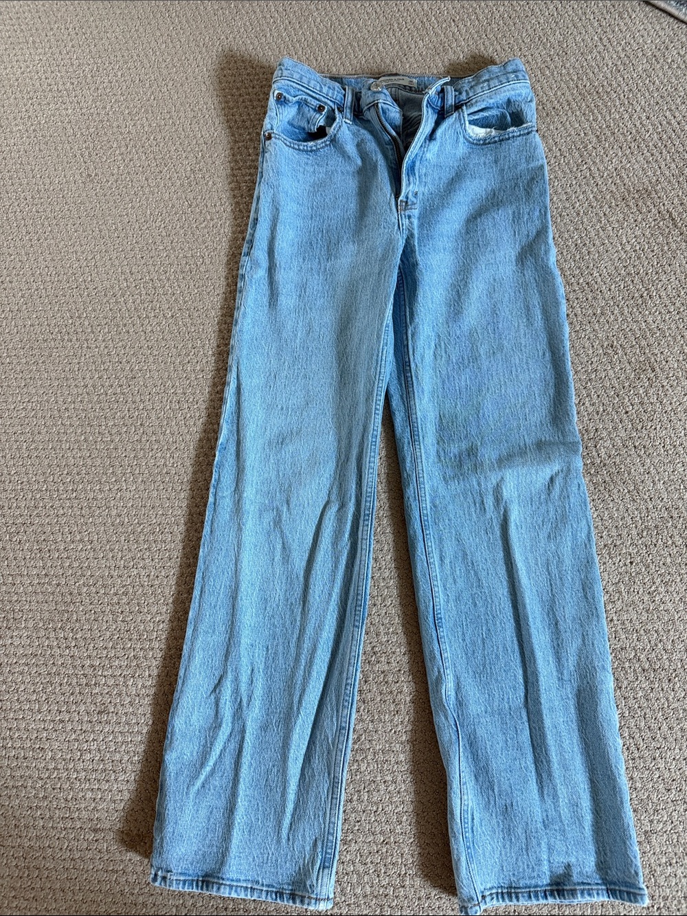 Abercrombie & Fitch Light Blue Straight-Leg Jeans